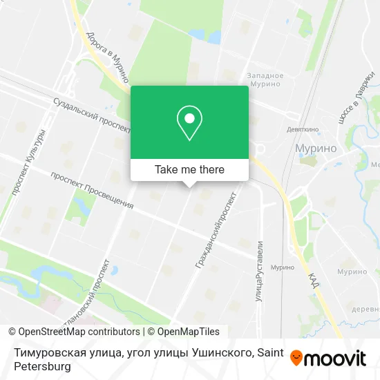 Тимуровская улица, угол улицы Ушинского map