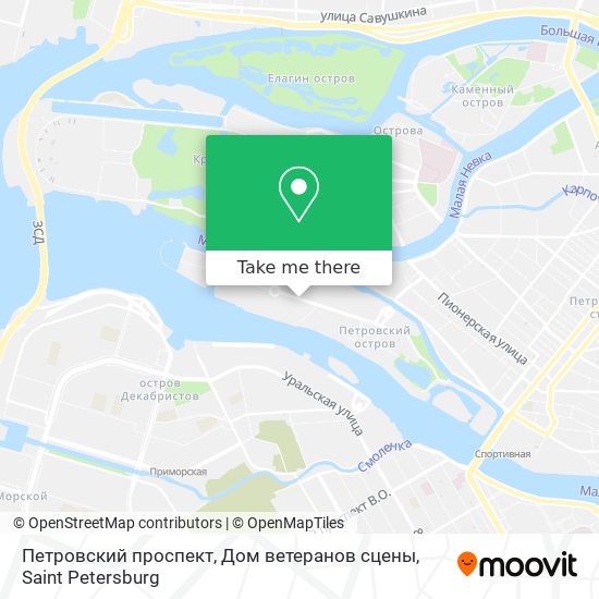 Петровский проспект, Дом ветеранов сцены map