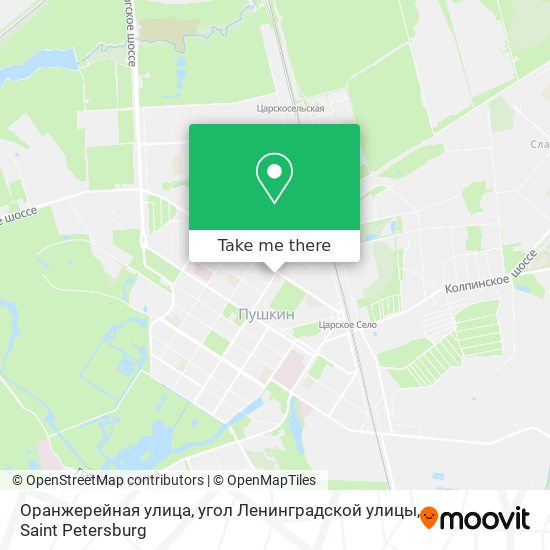 Оранжерейная улица, угол Ленинградской улицы map