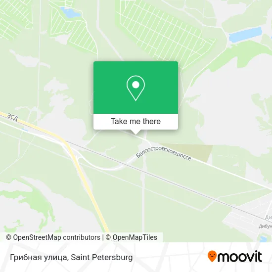 Грибная улица map