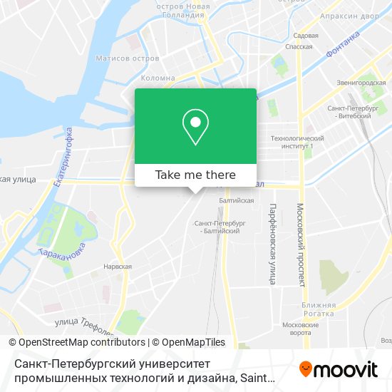 Санкт-Петербургский университет промышленных технологий и дизайна map