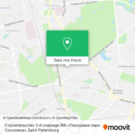 Строительство 2-й очереди ЖК «Панорама парк Сосновка» map