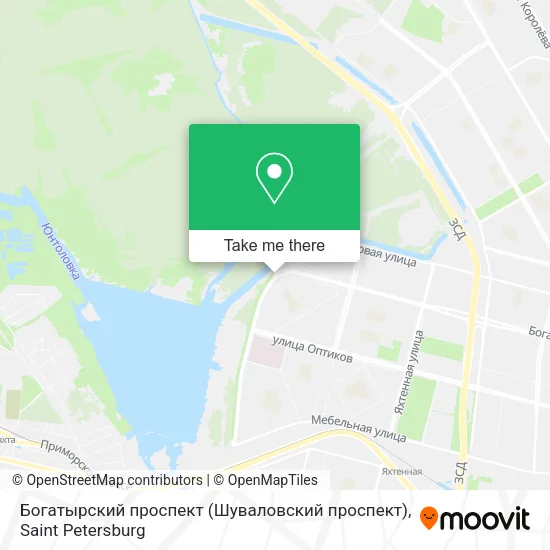 Богатырский проспект (Шуваловский проспект) map