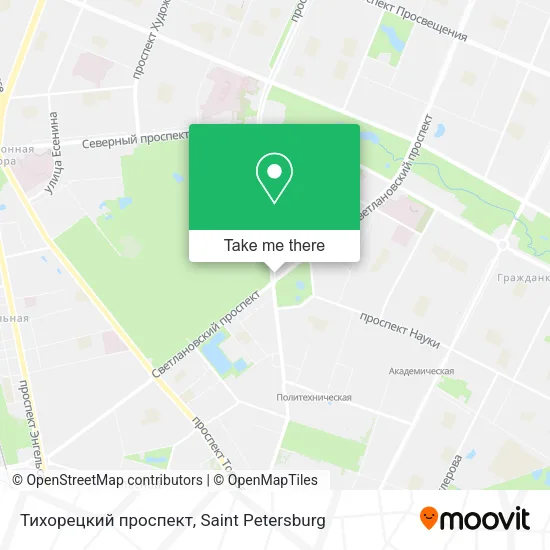 Тихорецкий проспект map