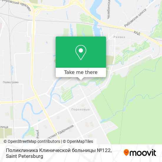Поликлиника Клинической больницы №122 map