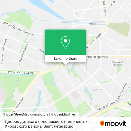 Дворец детского (юношеского) творчества Кировского района map