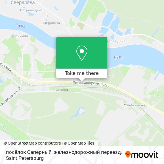 посёлок Сапёрный, железнодорожный переезд map