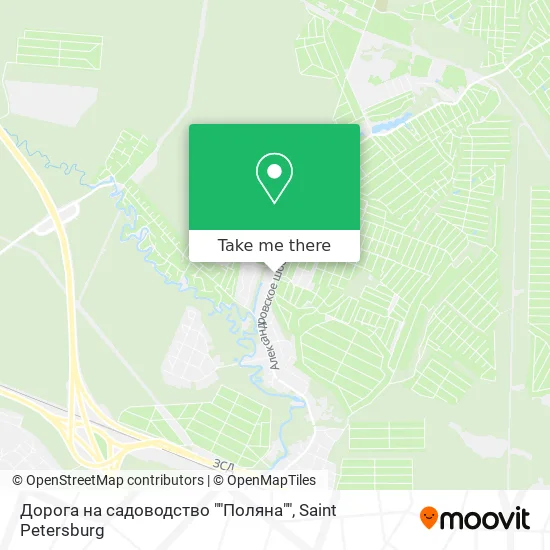 Дорога на садоводство ""Поляна"" map
