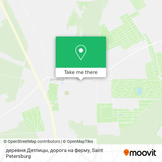 деревня Дятлицы, дорога на ферму map