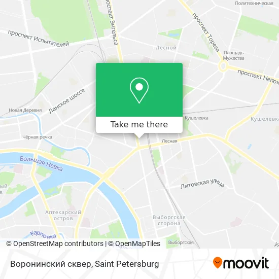 Воронинский сквер map