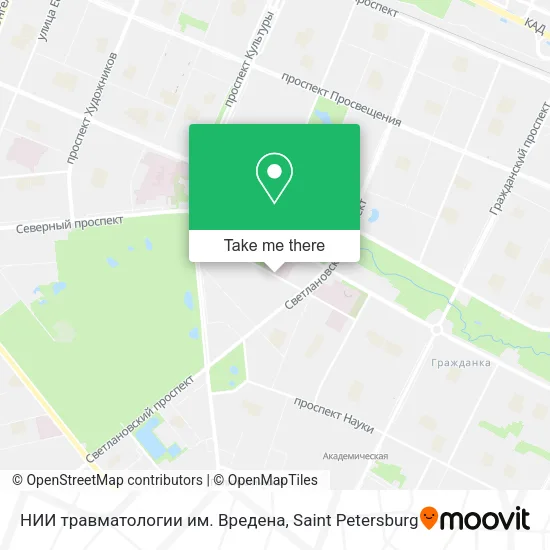 НИИ травматологии им. Вредена map