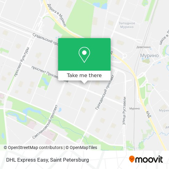 DHL Express Easy map