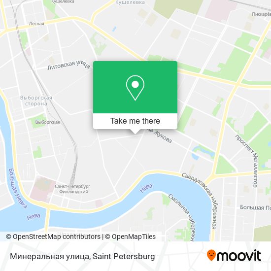 Минеральная улица map
