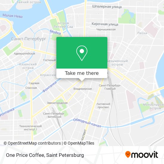 One Price Coffee map