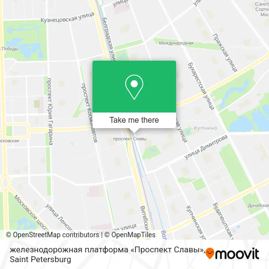 железнодорожная платформа «Проспект Славы» map