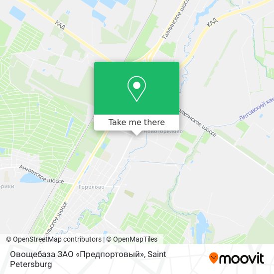 Овощебаза ЗАО «Предпортовый» map