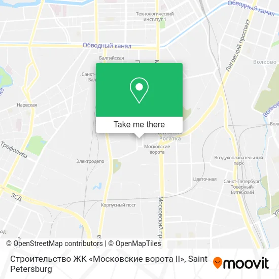 Строительство ЖК «Московские ворота II» map