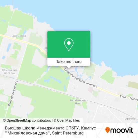 Высшая школа менеджмента СПбГУ. Кампус ""Михайловская дача"" map