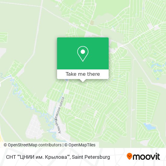СНТ ""ЦНИИ им. Крылова"" map