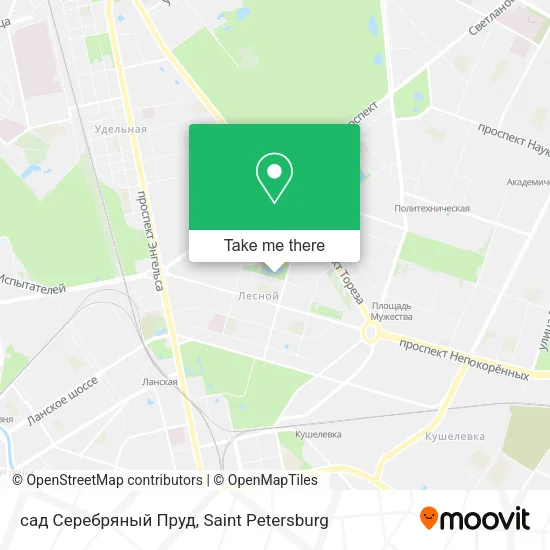 сад Серебряный Пруд map