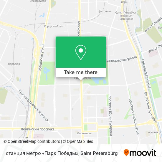 станция метро «Парк Победы» map