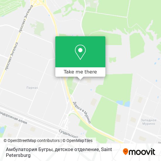Амбулатория Бугры, детское отделение map