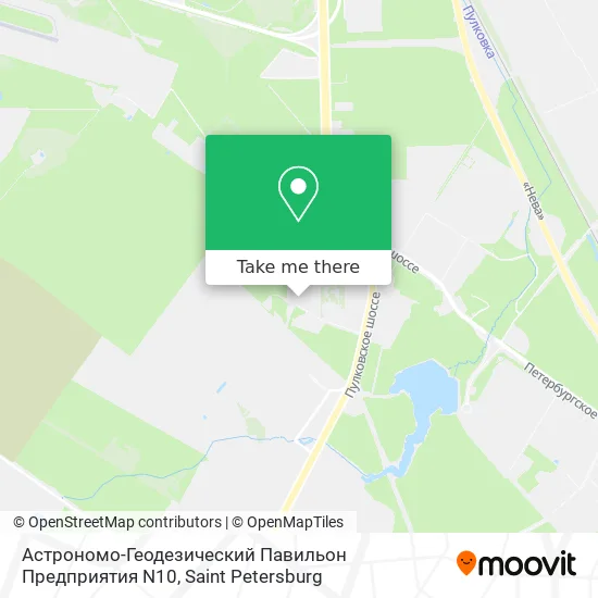 Астрономо-Геодезический Павильон Предприятия N10 map
