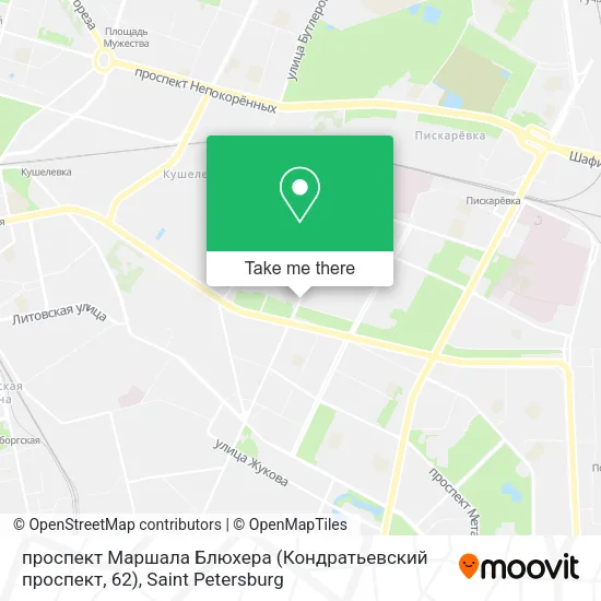 проспект Маршала Блюхера (Кондратьевский проспект, 62) map