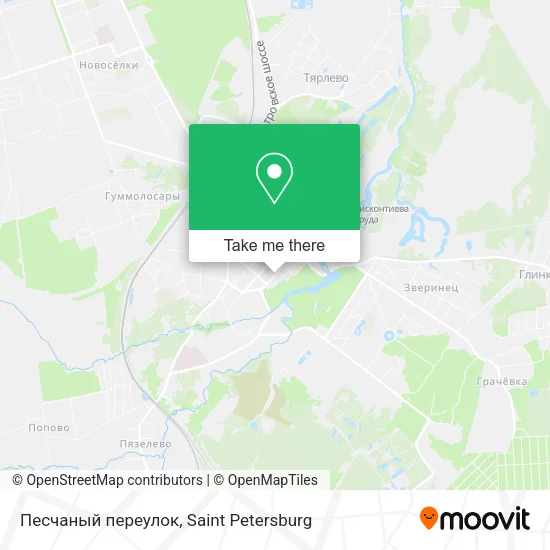 Песчаный переулок map