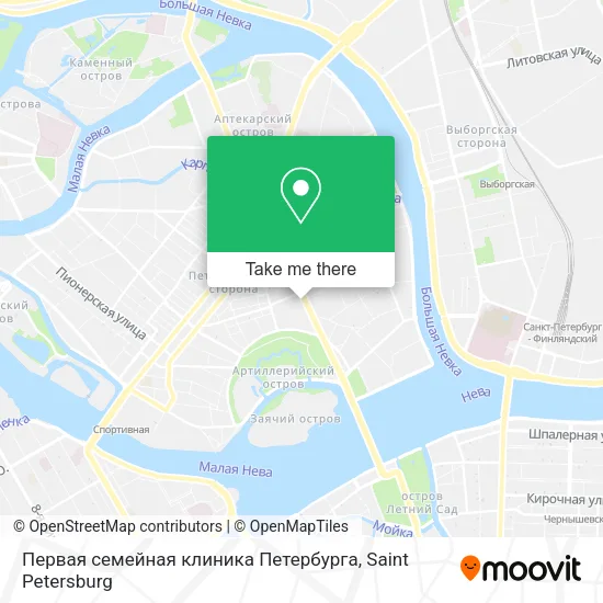 Первая семейная клиника Петербурга map