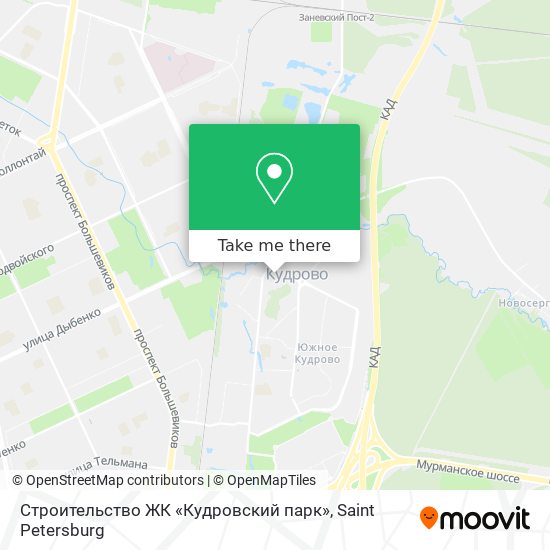 Строительство ЖК «Кудровский парк» map