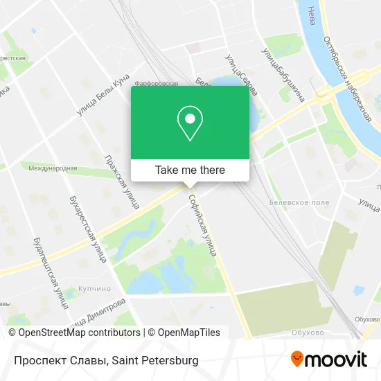 Проспект Славы map