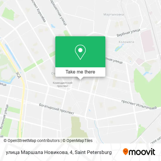 улица Маршала Новикова, 4 map