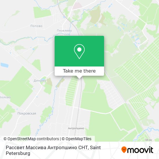 Рассвет Массива Антропшино СНТ map