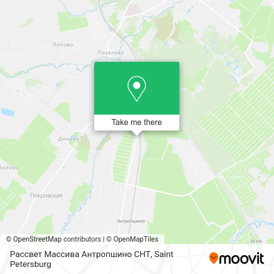 Рассвет Массива Антропшино СНТ map