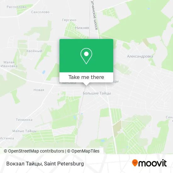 Вокзал Тайцы map