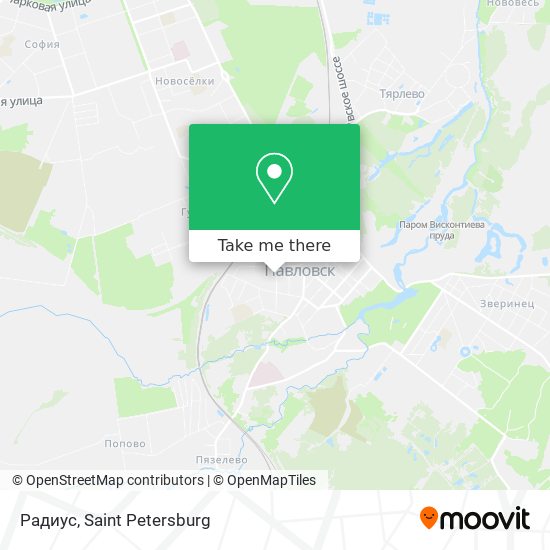 Радиус map