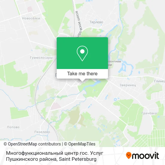 Многофункциональный центр гос. Услуг Пушкинского района map