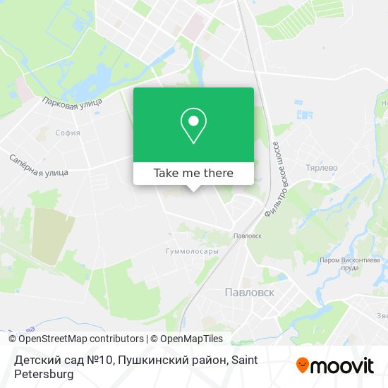Детский сад №10, Пушкинский район map