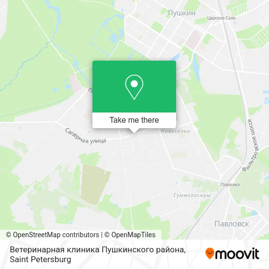 Ветеринарная клиника Пушкинского района map
