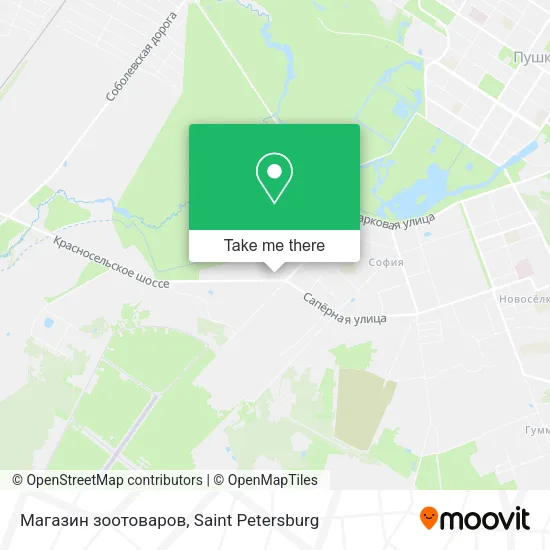 Магазин зоотоваров map
