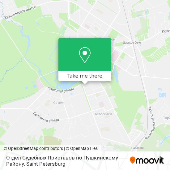 Отдел Судебных Приставов по Пушкинскому Району map