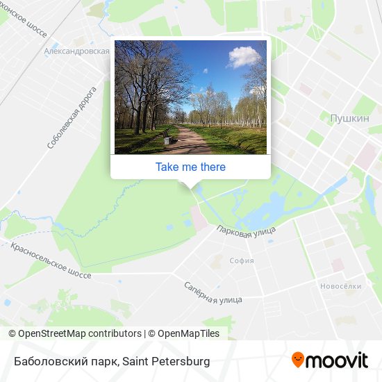 Баболовский парк map