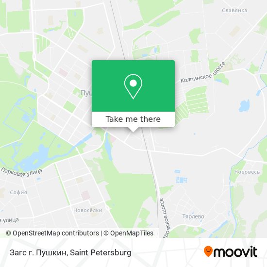Загс г. Пушкин map