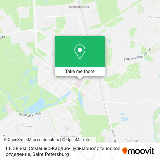 ГБ 38 им. Семашко-Кардио-Пульмонологическое отделение map