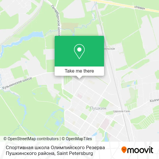 Спортивная школа Олимпийского Резерва Пушкинского района map