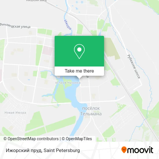 Ижорский пруд map