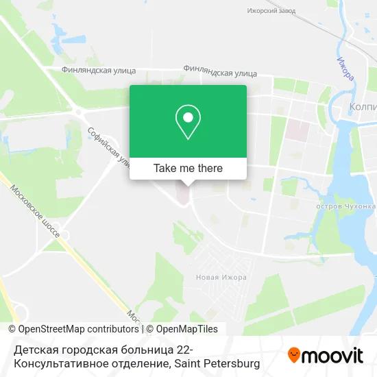 Детская городская больница 22-Консультативное отделение map