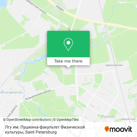 Лгу им. Пушкина-факультет Физической культуры map