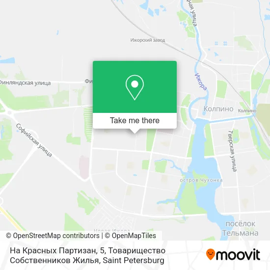 На Красных Партизан, 5, Товарищество Собственников Жилья map